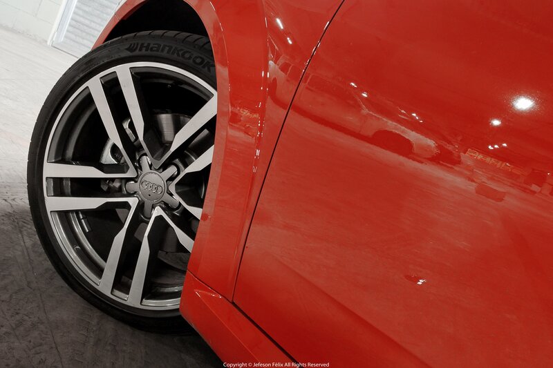 Red Audi Car Wheel