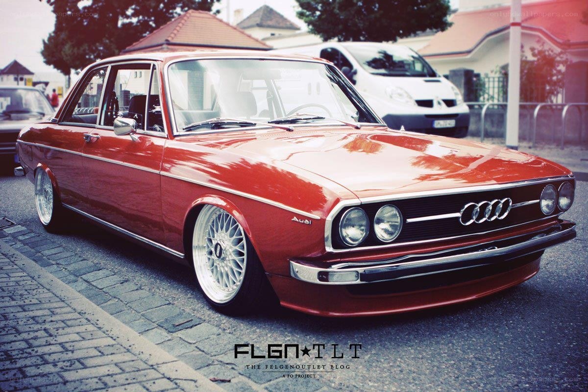 Red Audi classic car