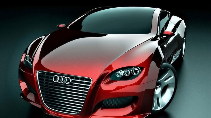 Red Audi concept car