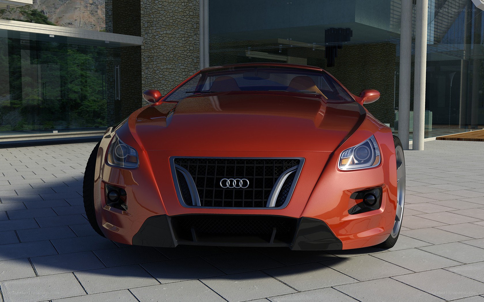 Red Audi concept car