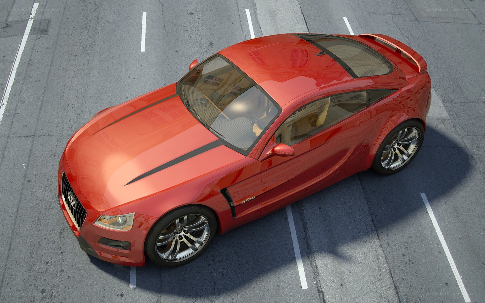 Red Audi concept car