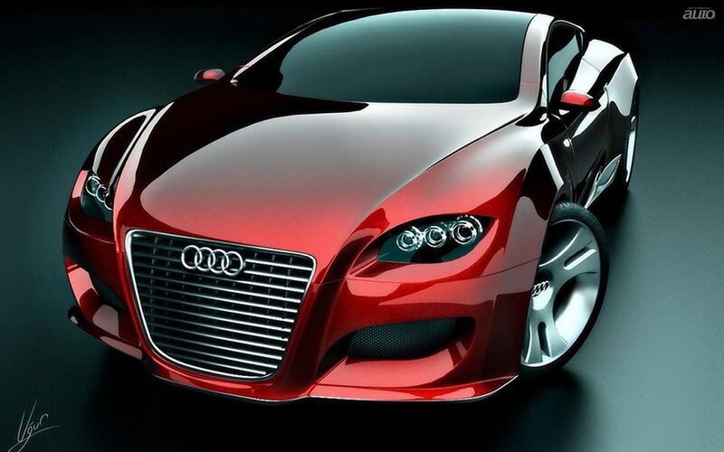 Red Audi concept car