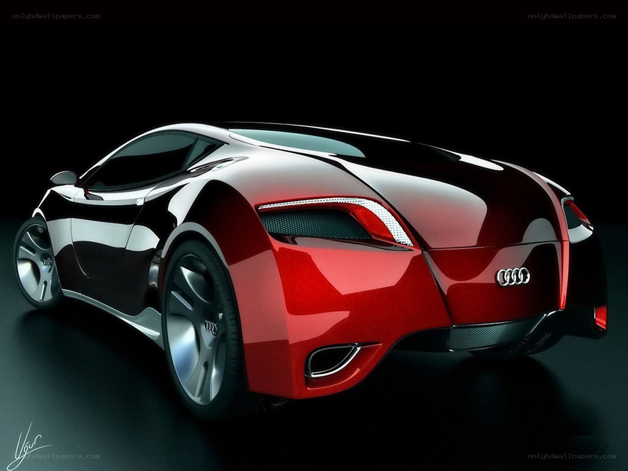 Red Audi concept car