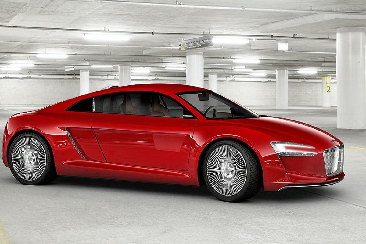 Red Audi concept car