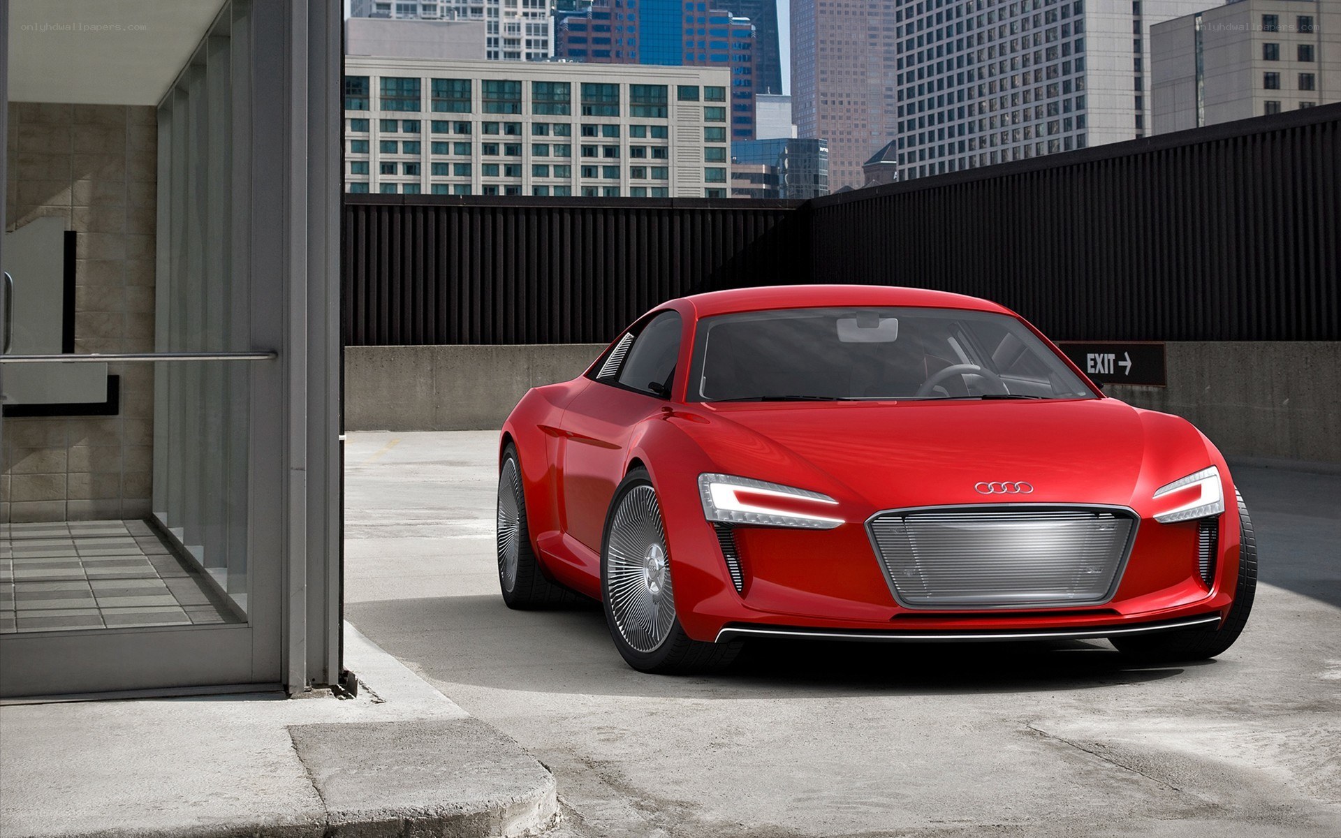 Red Audi concept car