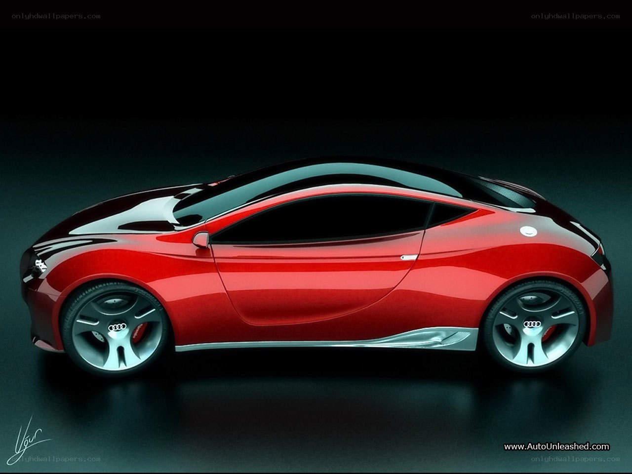 Red Audi concept car
