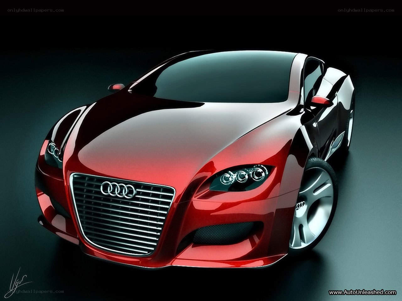 Red Audi concept car