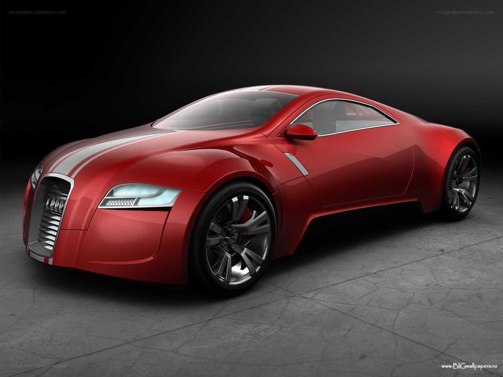 Red Audi concept car