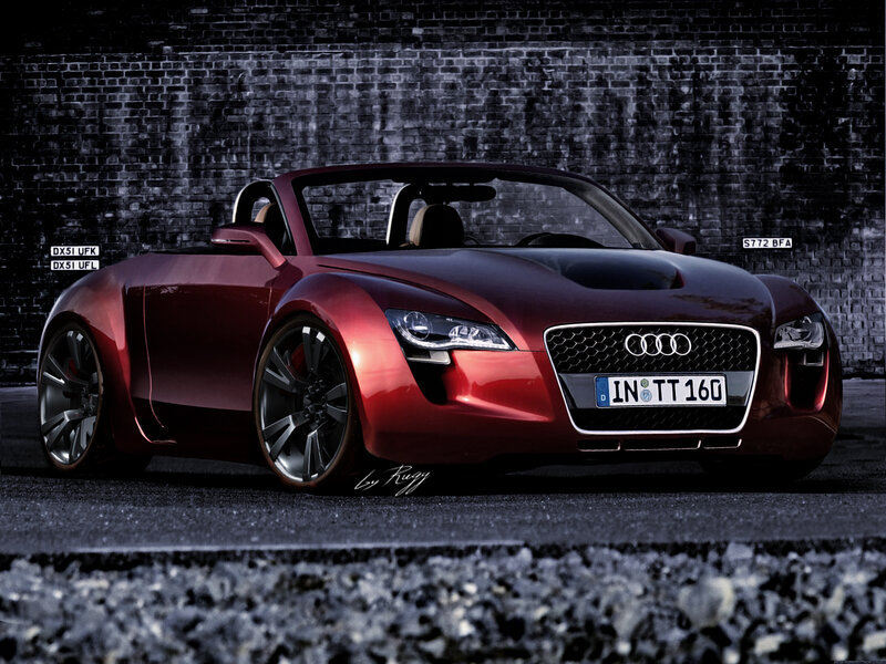 Red Audi concept car