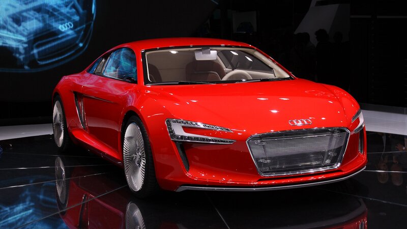 Red Audi Concept Car — Dramatic, Photograph