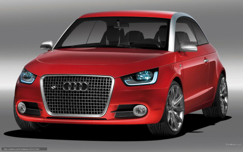 Red Audi Concept Car — Neutral, 3d Render, Grille
