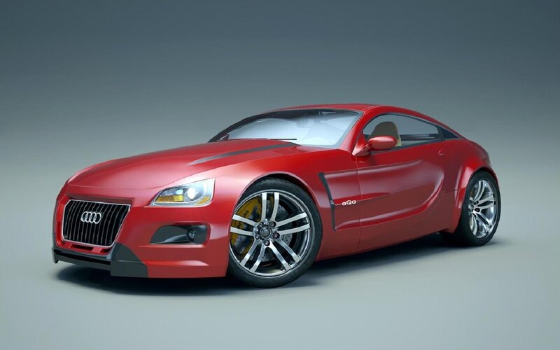 Red Audi Concept Car — Neutral, 3d Render