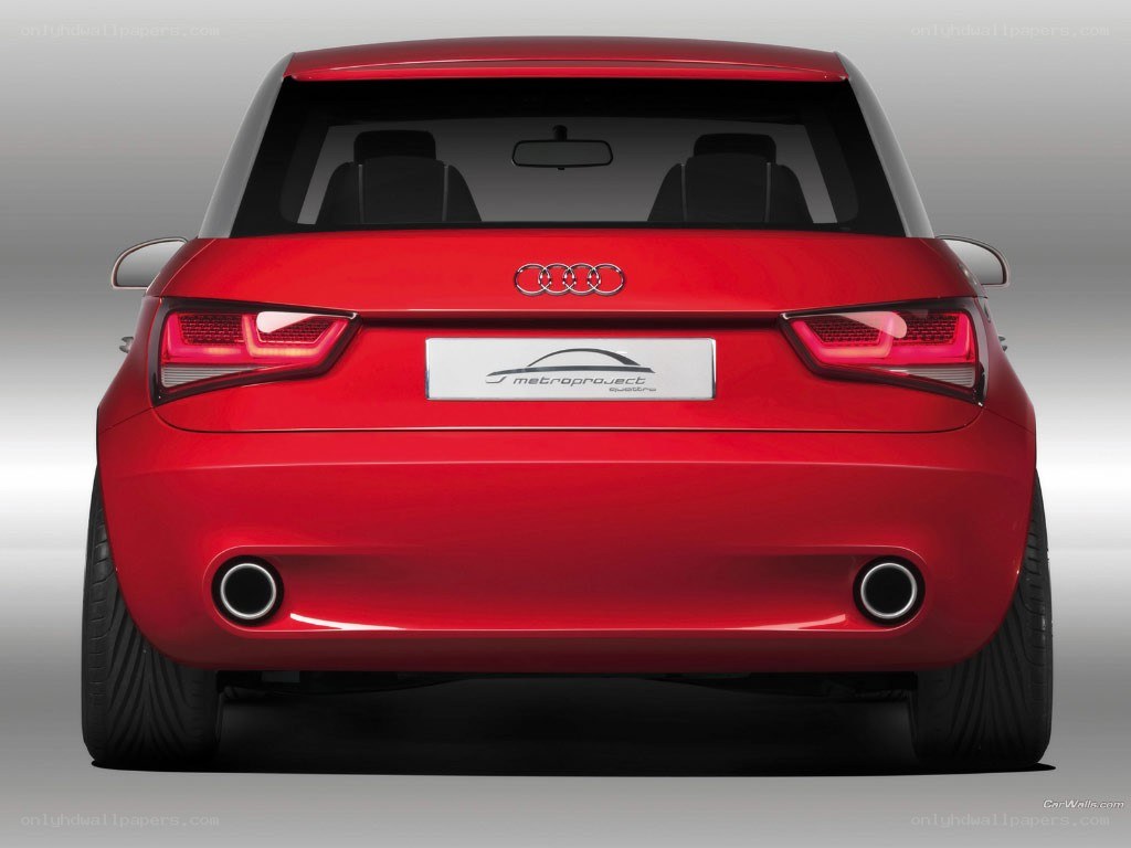 red audi concept car rear view
