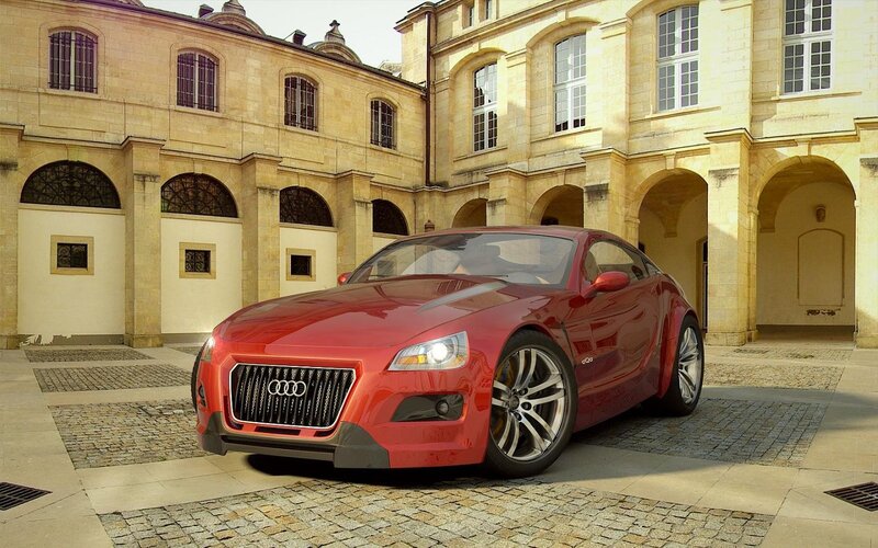 Red Audi Concept Car — Serene