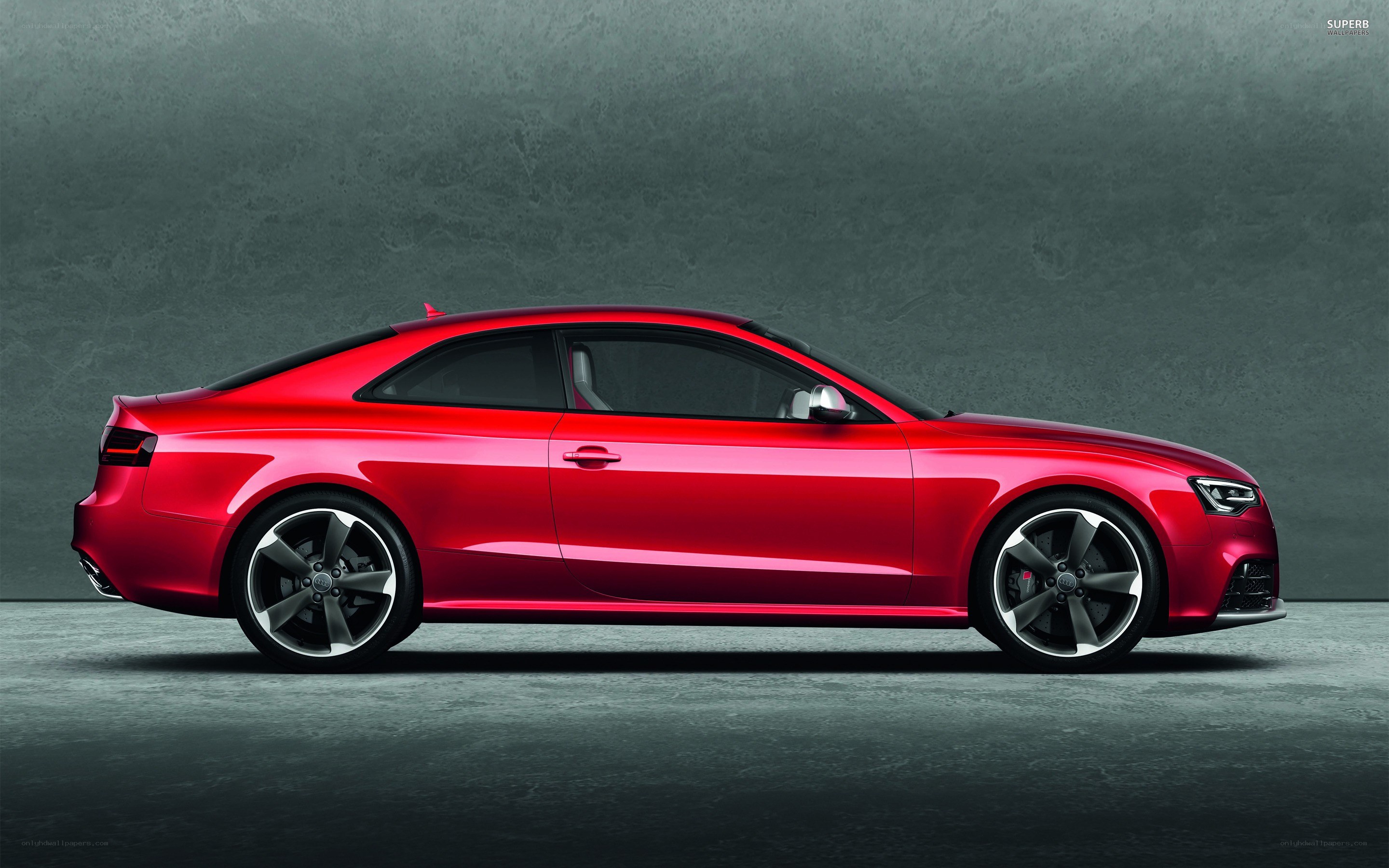 red audi coupe car