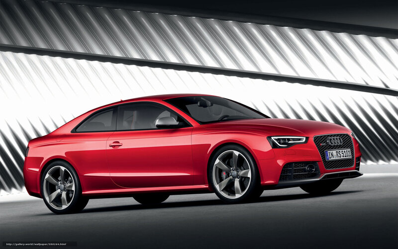 Red Audi Coupe — Dramatic, Photograph, Car