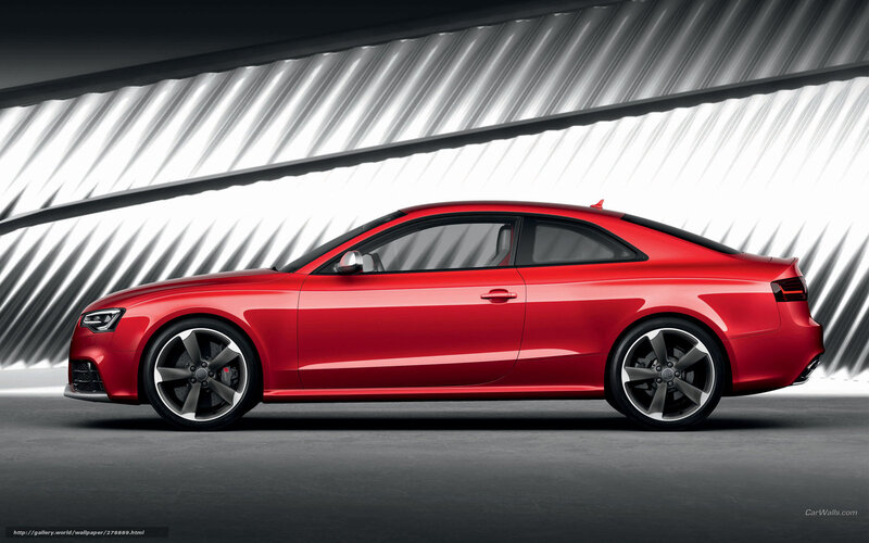 Red Audi Coupe — Dramatic, Photograph