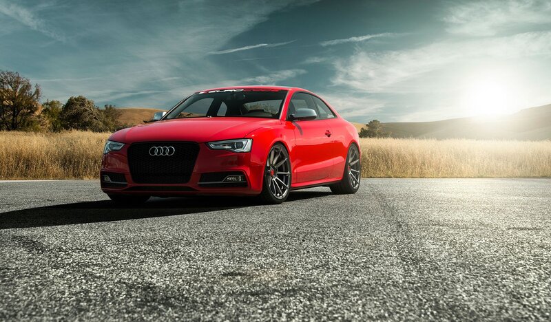 Red Audi Coupe — Dramatic