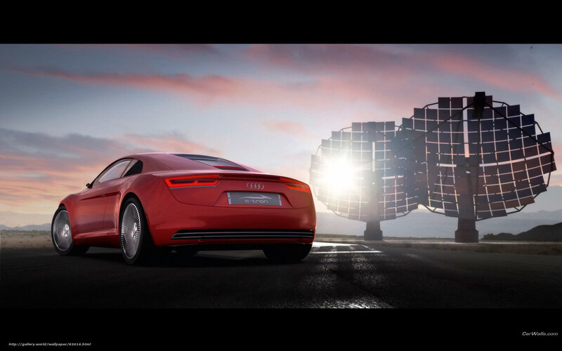 Red Audi E-tron Car — Dramatic