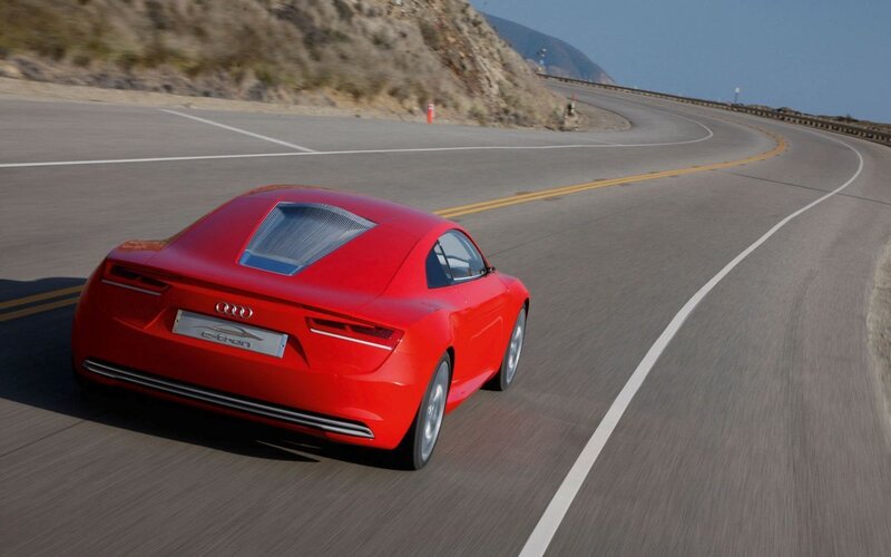 Red Audi E-tron Car — Dynamic