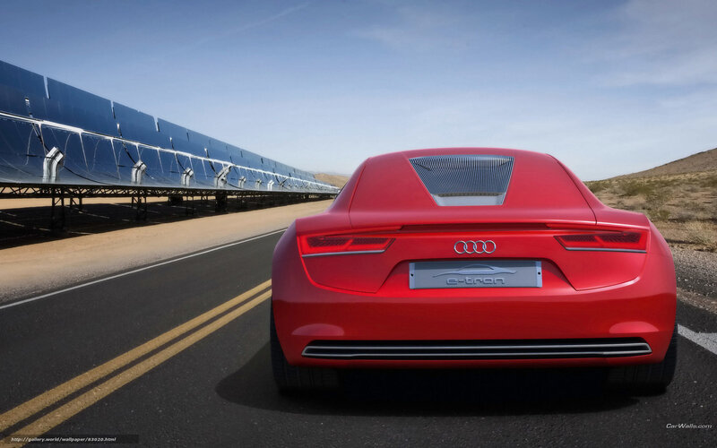Red Audi E-tron Car — Modern