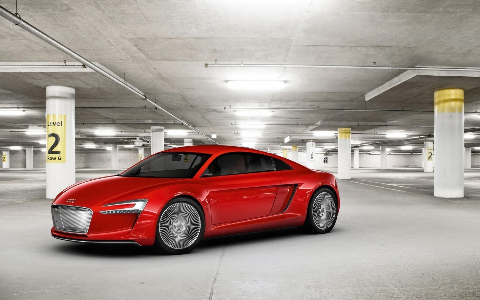 Red Audi e-tron Concept