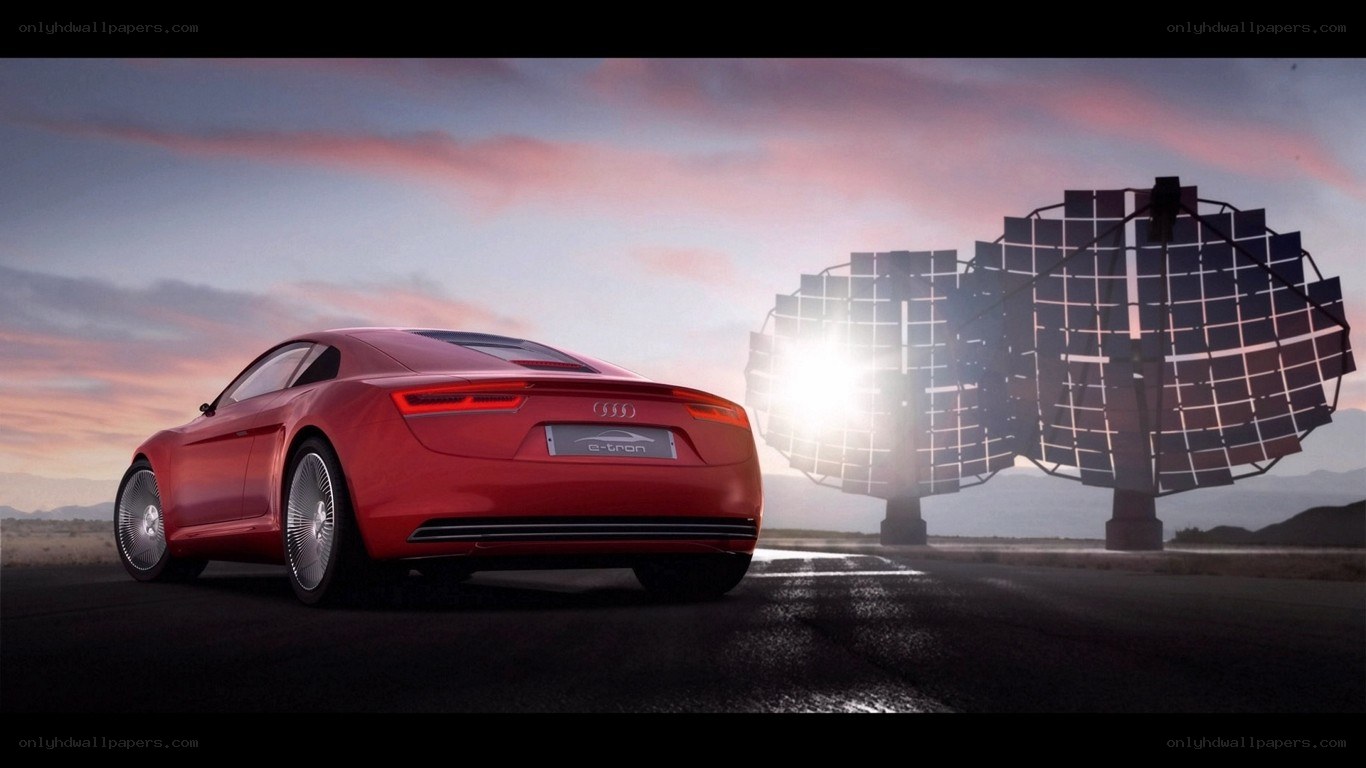 Red Audi e-tron concept car