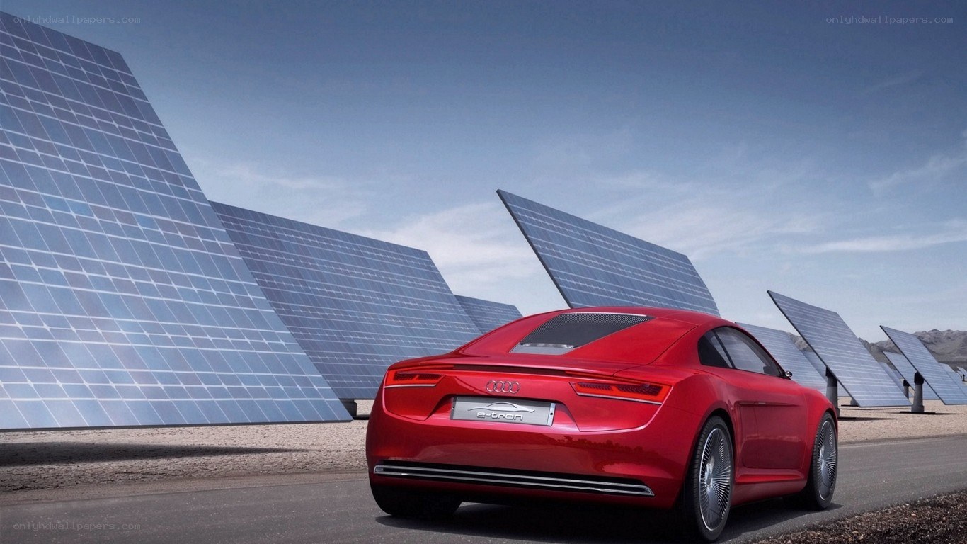 Red Audi e-tron concept car