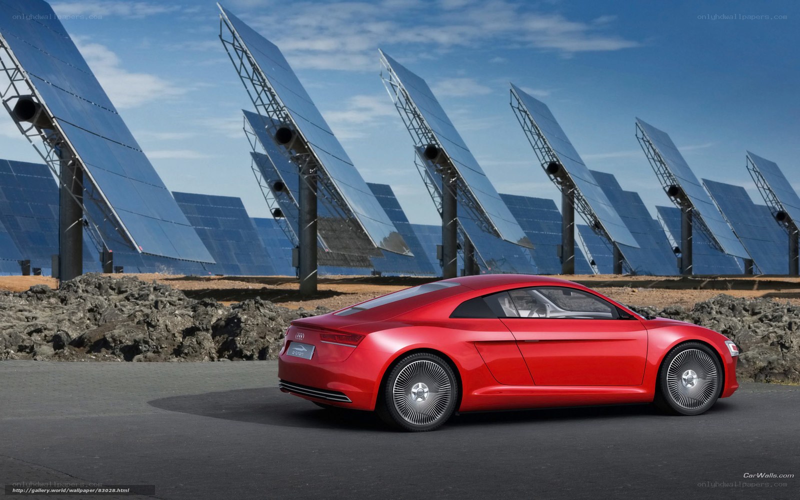 Red Audi e-tron concept car