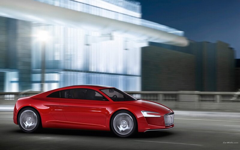 Red Audi e-tron concept car