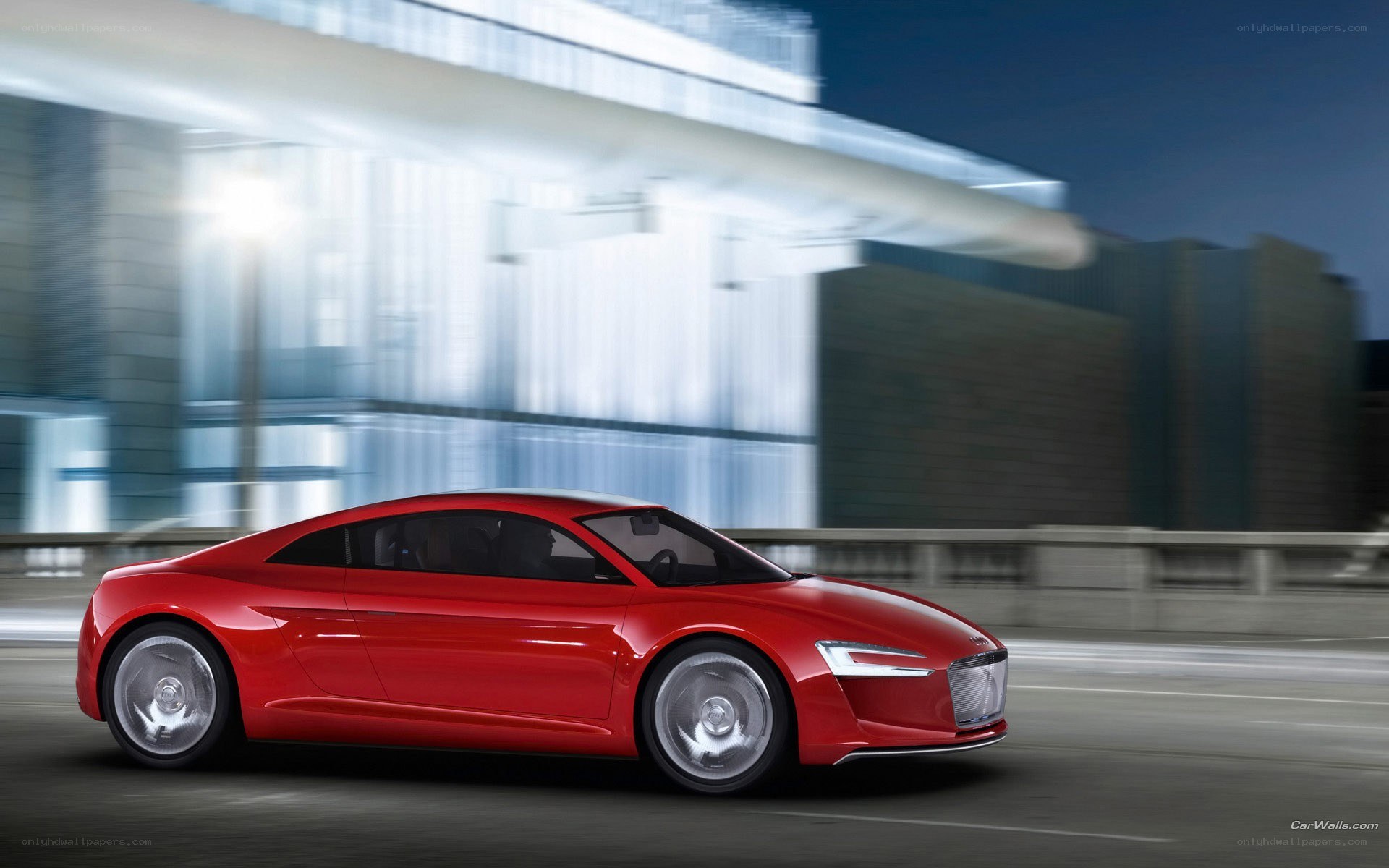 Red Audi e-tron concept car