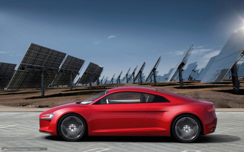 Red Audi e-tron concept car