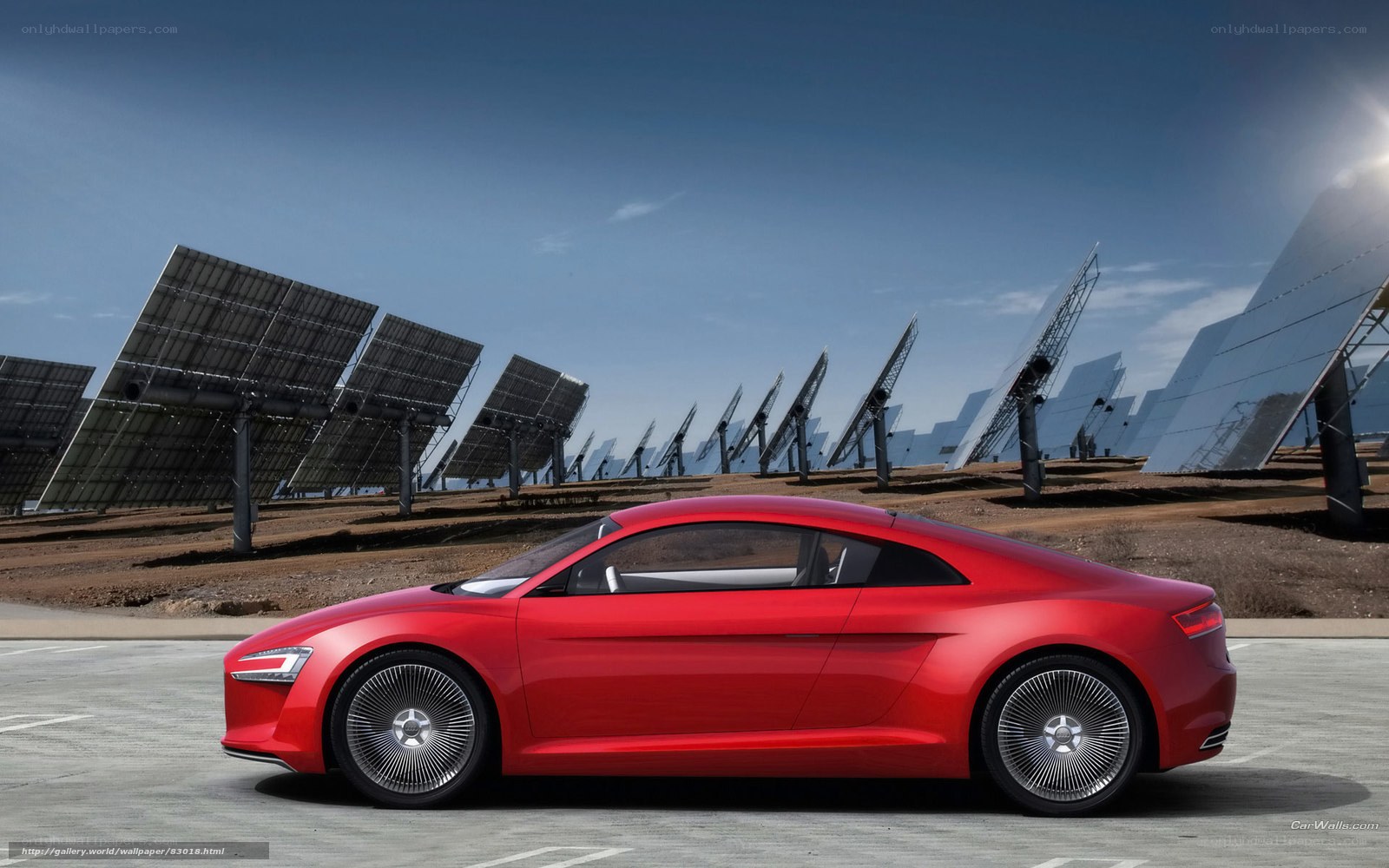 Red Audi e-tron concept car