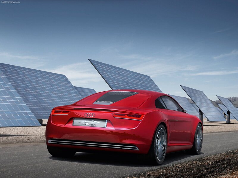Red Audi E-tron Concept — Dramatic