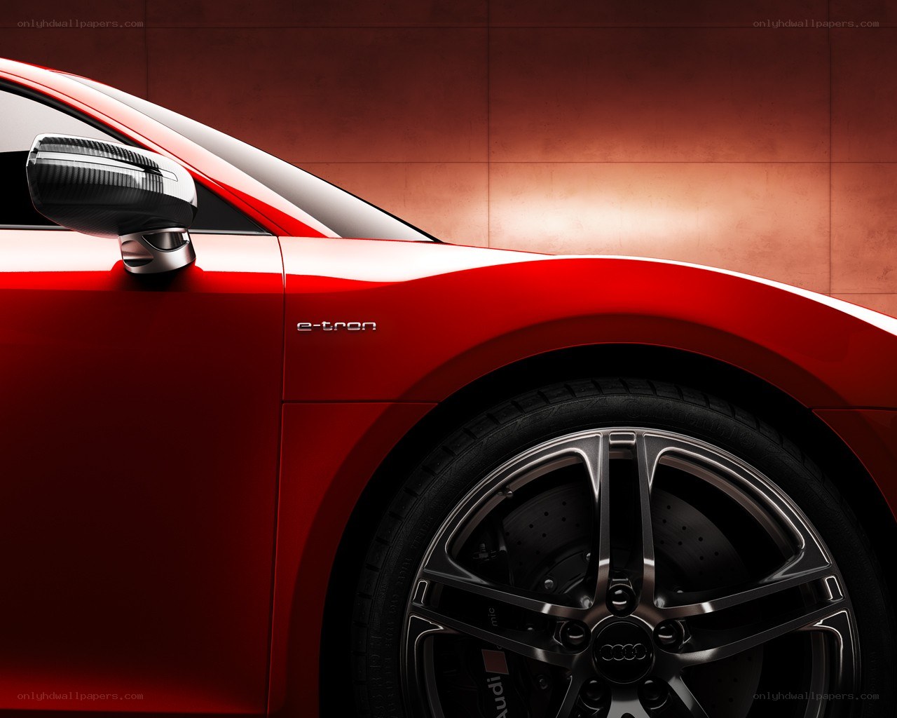 Red Audi e-tron