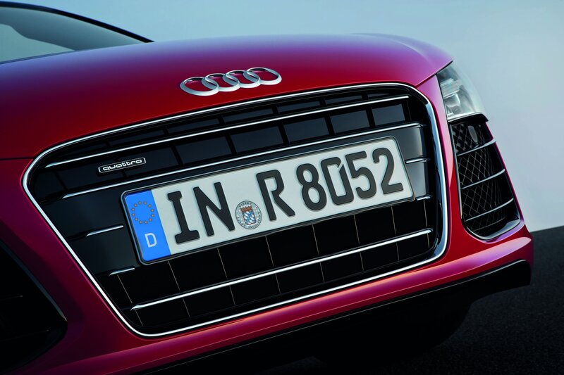 Red Audi front grille