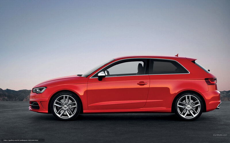 Red Audi Hatchback — Dramatic