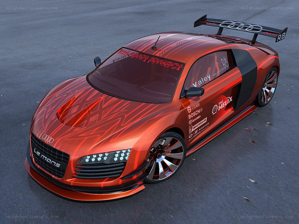 Red Audi Le Mans race car
