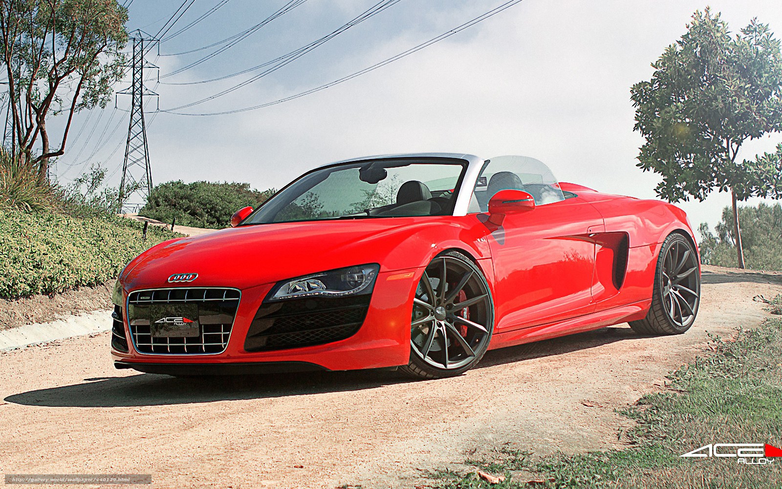 red audi r8 convertible