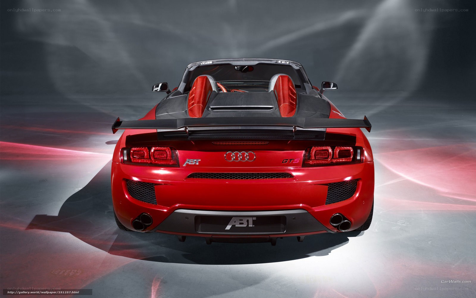 Red Audi R8 GT S convertible