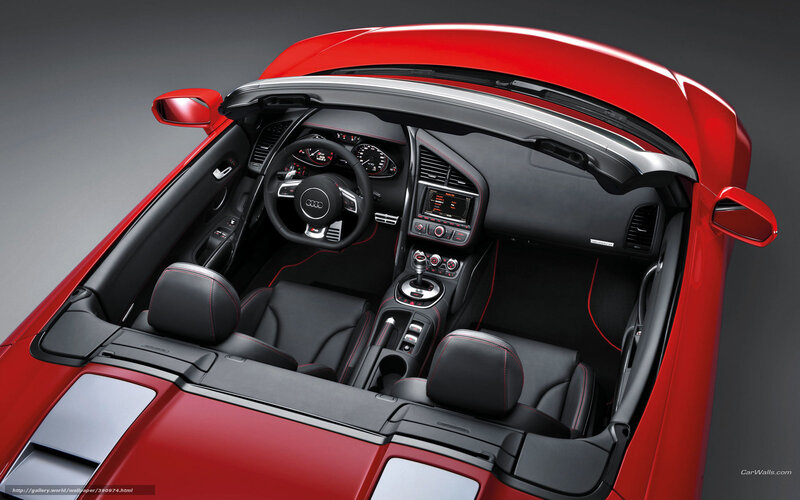 Red Audi R8 interior