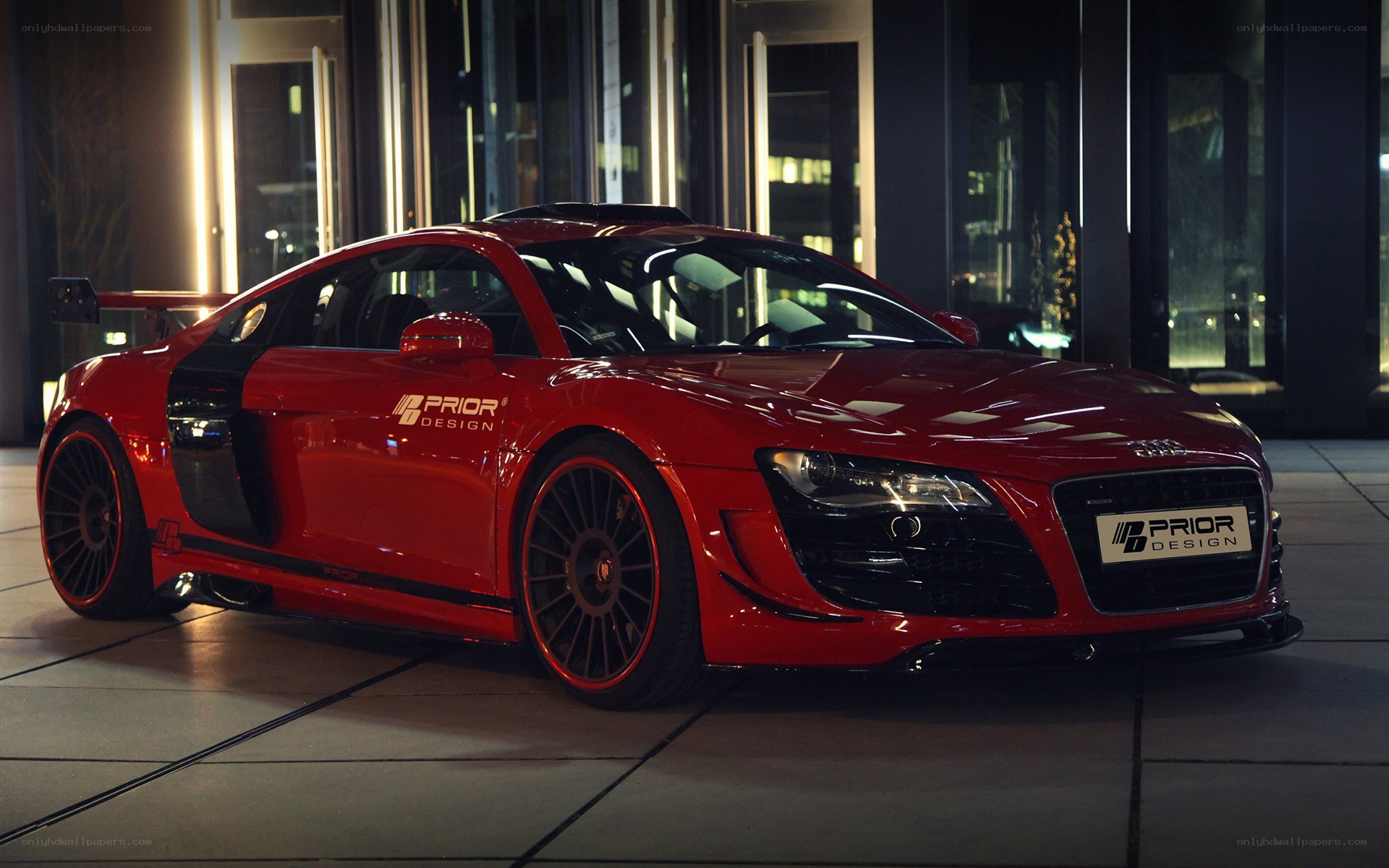 Red Audi R8 race car