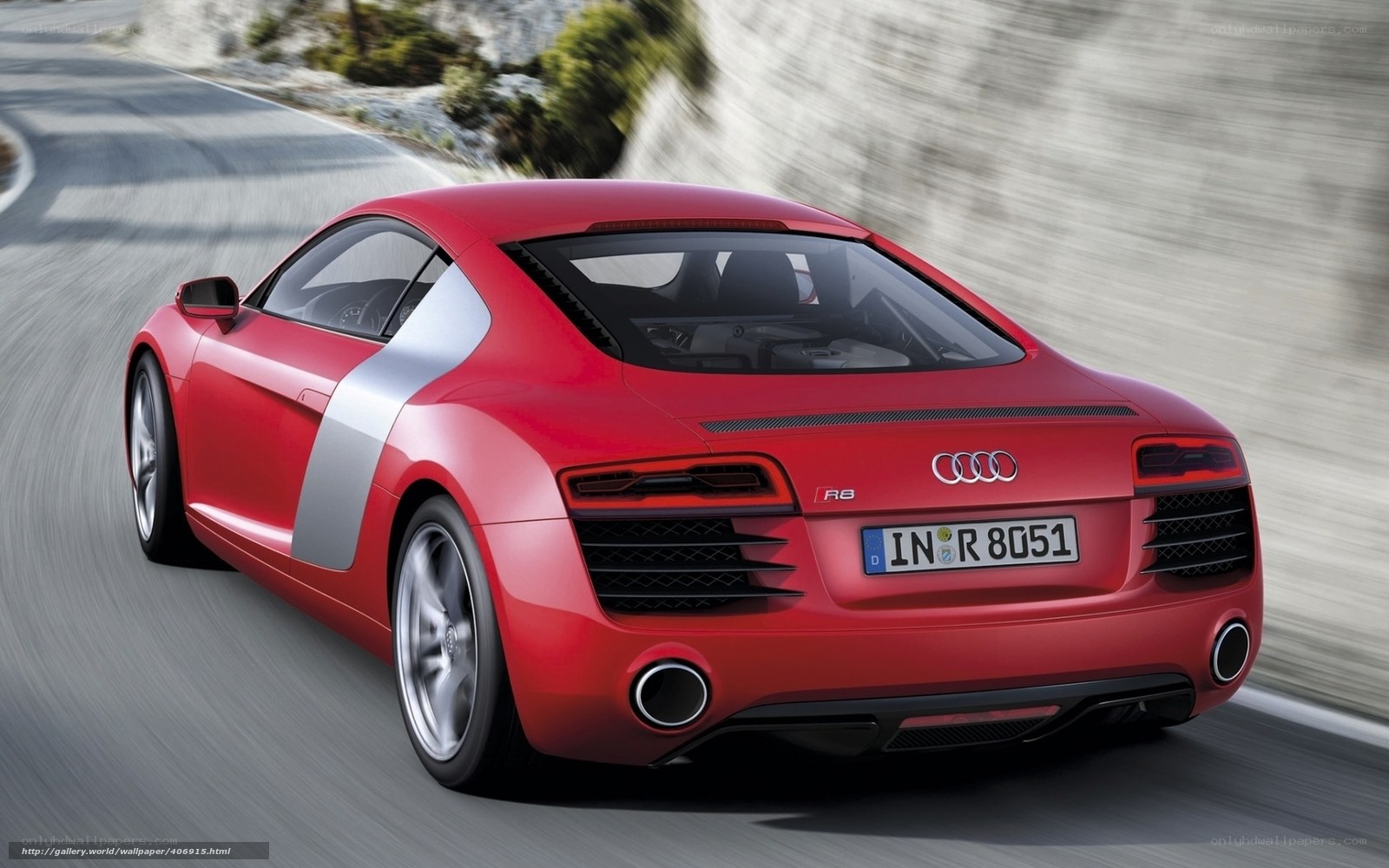 Red Audi R8 sports car