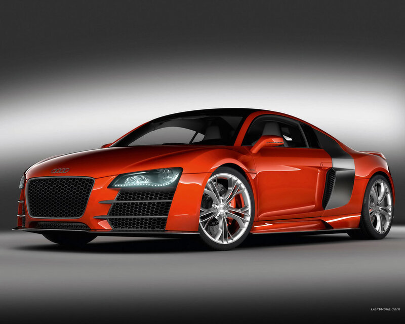 Red Audi R8 sports car