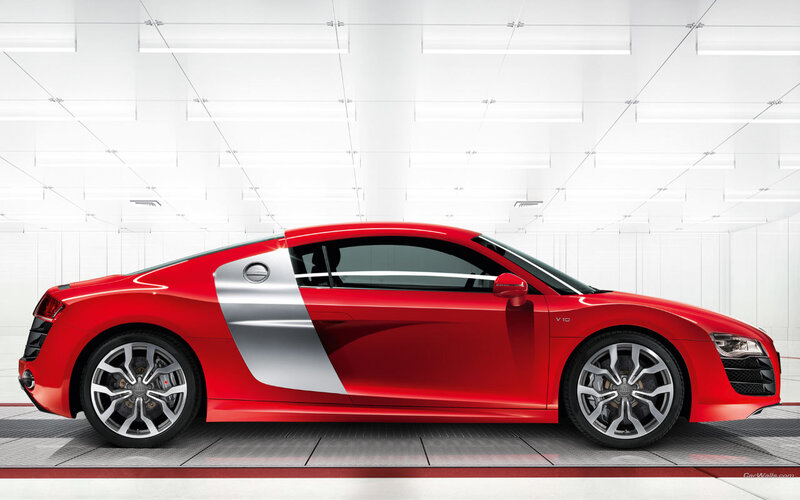 Red Audi R8 sports car