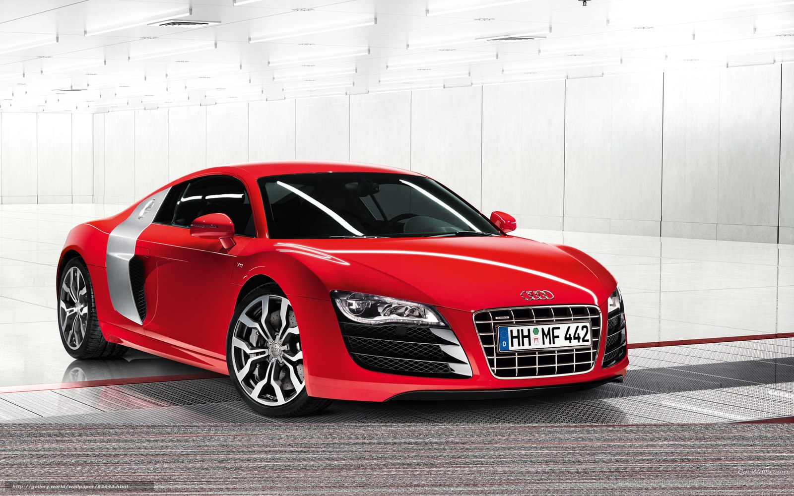 Red Audi R8 sports car