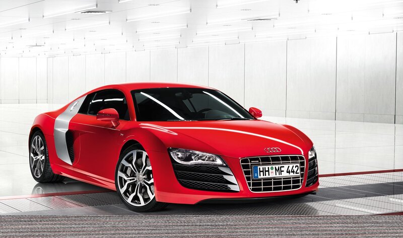 Red Audi R8 sports car