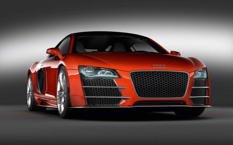 Red Audi R8 sports car