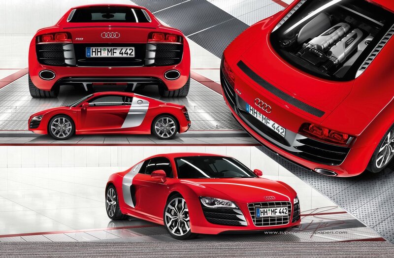 Red Audi R8 sports car