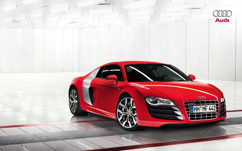 Red Audi R8 sports car